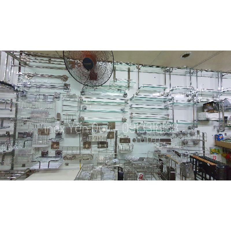 KỆ CẮM BÀN CHẢI KEM ĐÁNH RĂNG DÁN TƯỜNG INOX304