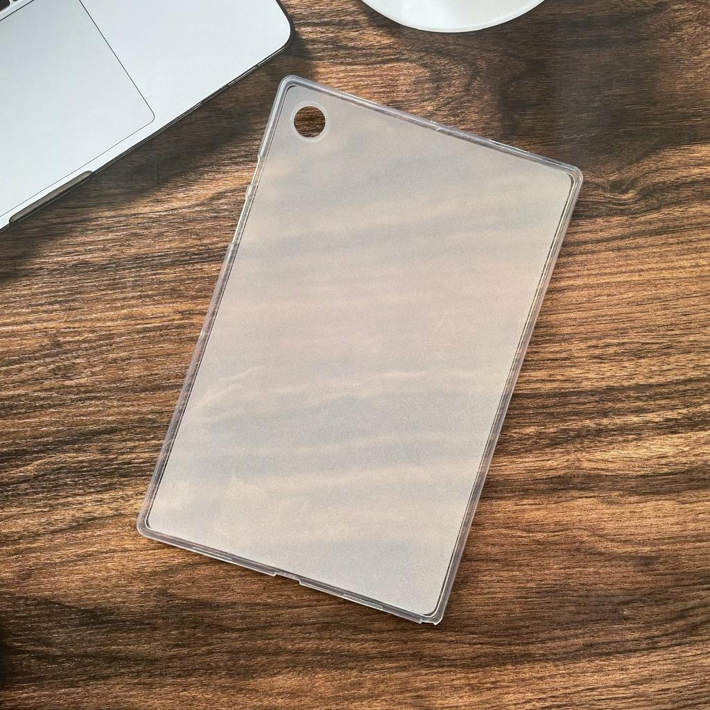 Ốp lưng silicon cho máy tính bảng Samsung Galaxy Tab A8 2022 10.5" X200/ X205 viền trong suốt, mặt lưng trắng mờ.