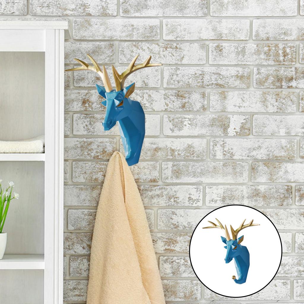 Animal Head Key Hanger Holder Storage Wall Hook Organizer Mount Home Decor Deer