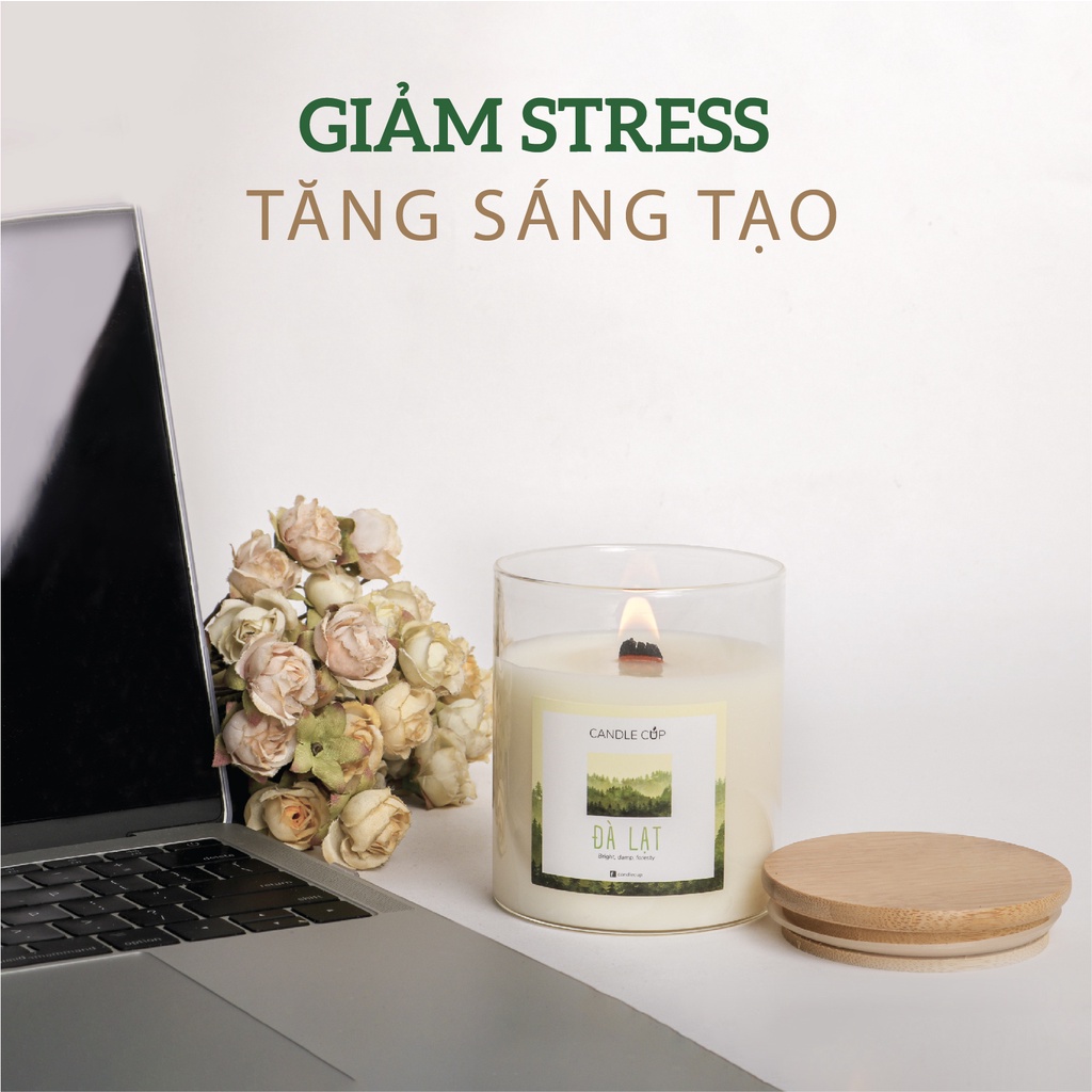 Nến Thơm Phòng Ngủ Candle Cup - Hương GOODNIGHT , Thư Giãn Stress, Khử Mùi, Tạo Hương Thơm Thiên Nhiên Cho Không Gian Mở