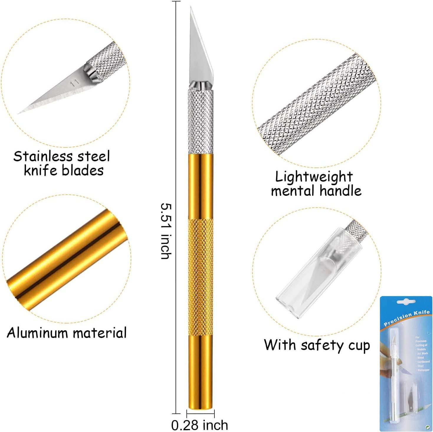 Dao thủ công với Bộ lưỡi dao 11 miếng để cắt khắc Sáng tạo nghệ thuật