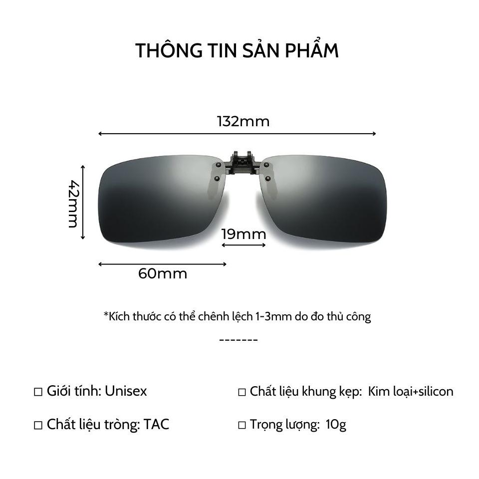 Tròng Kính Râm Cận Phân Cực Dạng Kẹp AORON Chống Tia UV Dễ Dàng Tháo Lắp Tiện Lợi Siêu Nhẹ Cho Nam Và Nữ APK123