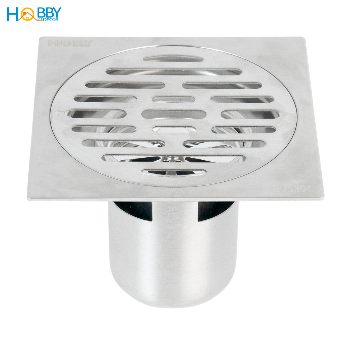 Phễu thoát sàn ngăn mùi hôi inox 304 size 12x12 Hobby home decor PTS1