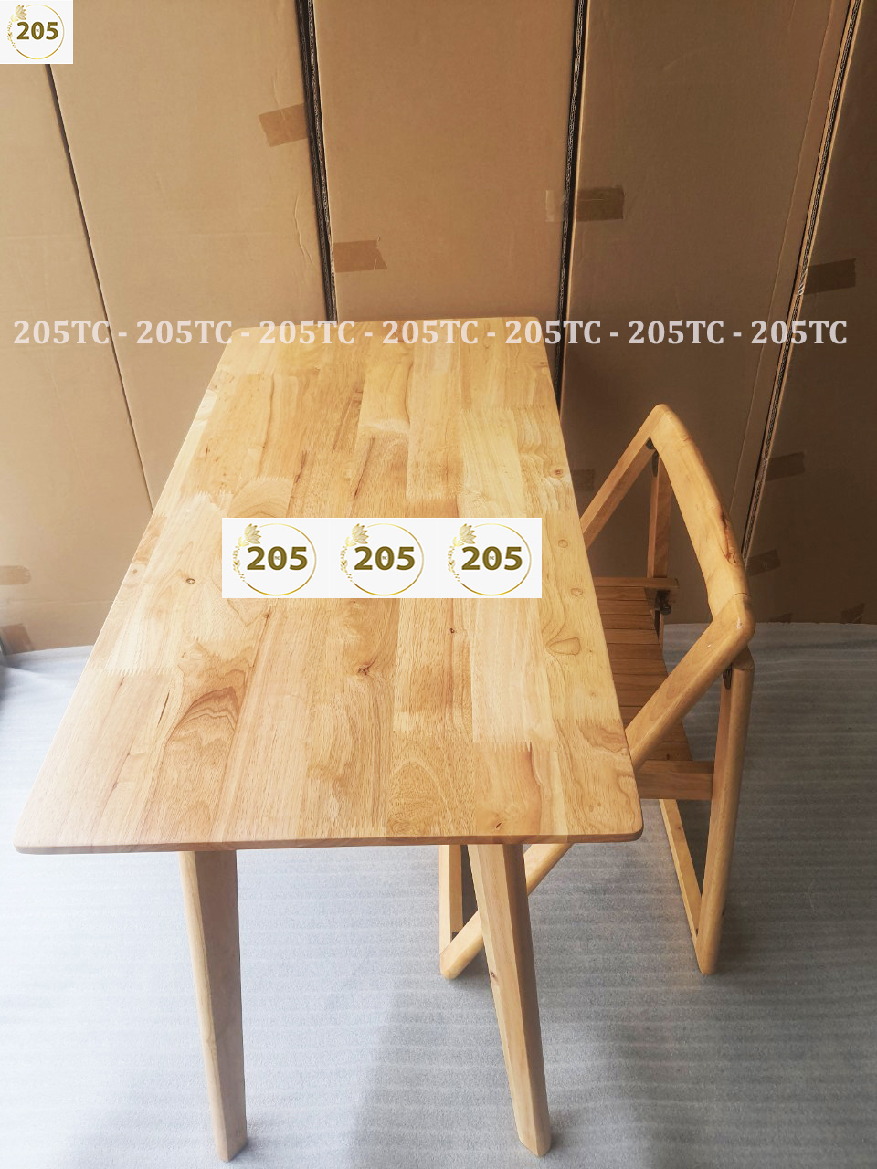 Bàn Làm Việc 50x100 chân dẹp GỖ CAO SU 100% - Nội Thất 205TC - Ovenware 50x100 working table rubber wood 100% working platform-furniture 205TC