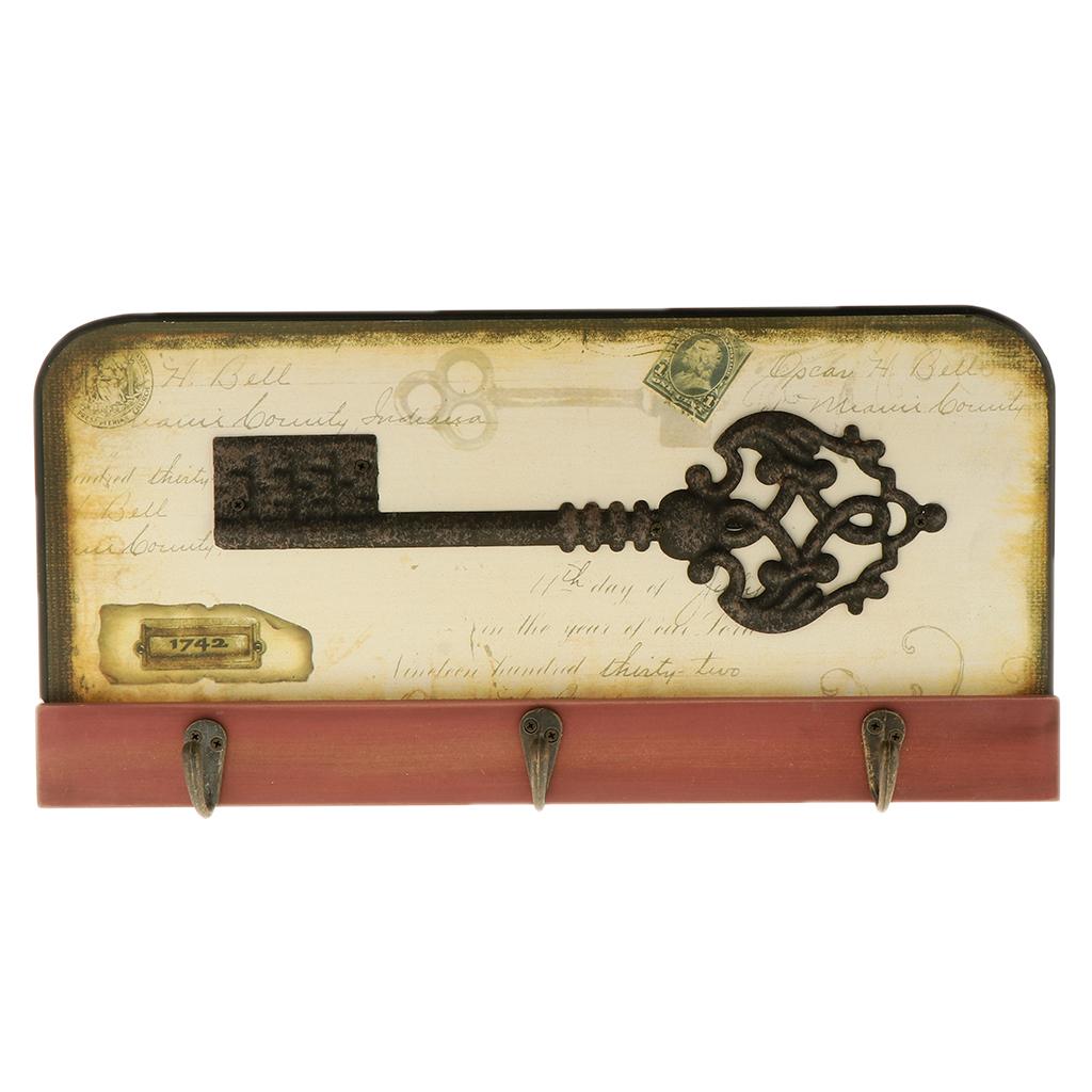 Wall Mounted Coat Hooks, Coat Hooks 3 Hooks Coutry Style For Key Hat