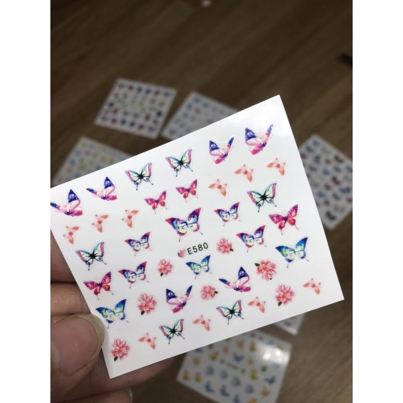 Mẫu dán Bướm , stick dán móng tay