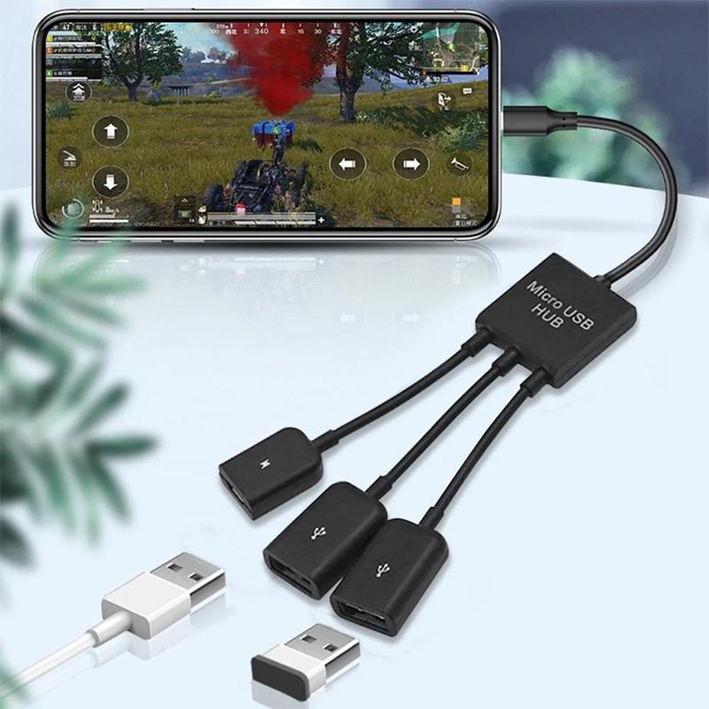 Bộ Chia Cổng Micro usb / type c Sang 2 otg Chuyên Dụng, Trung tâm USB C / Type-C cho Bàn Phím Chuột Chơi Game