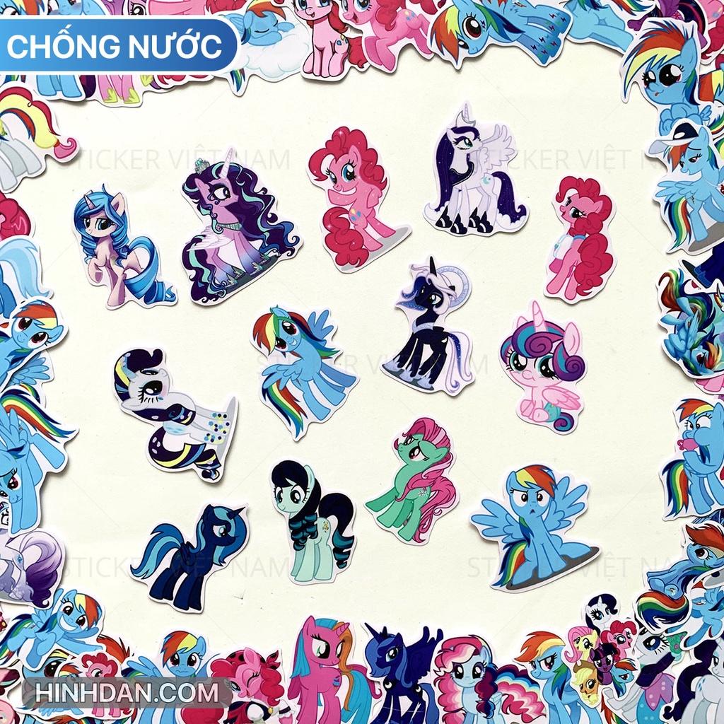 Sticker Ngựa PONY - Dán Trang Trí - Chất Liệu PVC Cán Màng Chất Lượng Cao Chống Nước, Chống Nắng, Không Bong Tróc Phai Màu