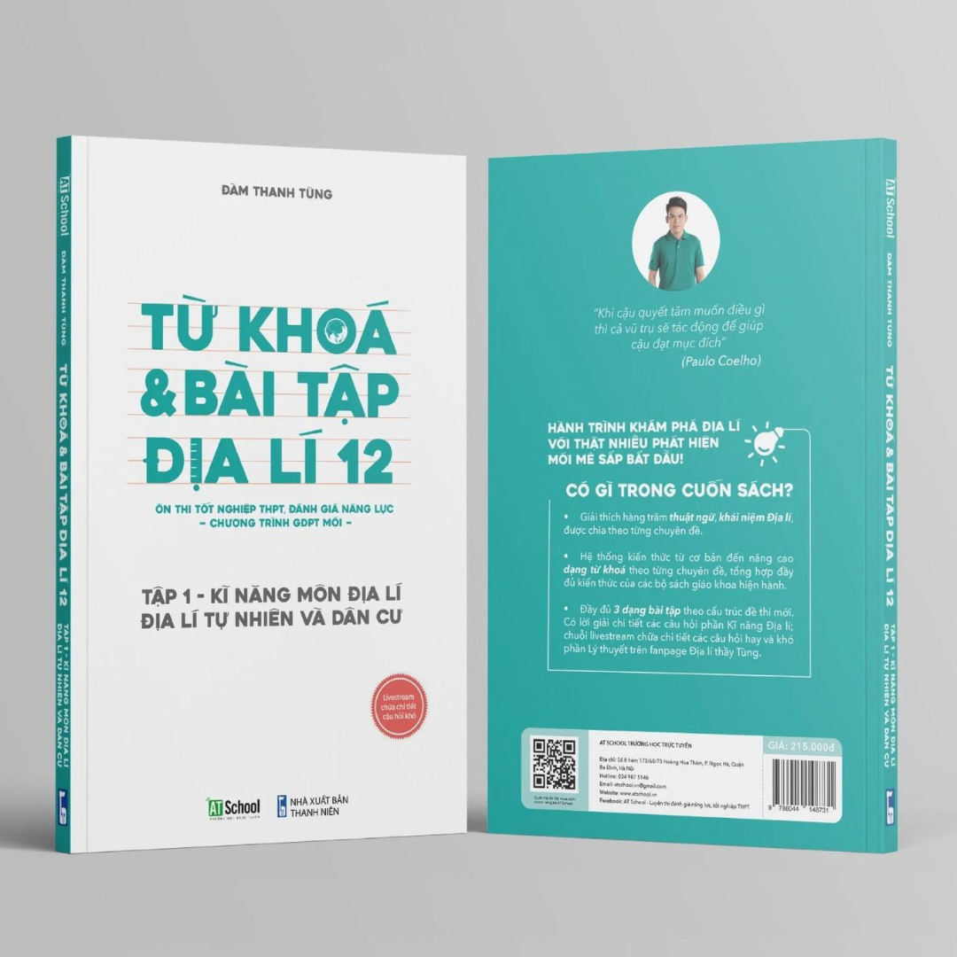 Địa lí 12 chương trình mới: Sách Từ Khóa &amp; Bài Tập Địa Lí 12 (Tập 1), Kỹ năng môn địa lí, địa lý tự nhiên và dân cư