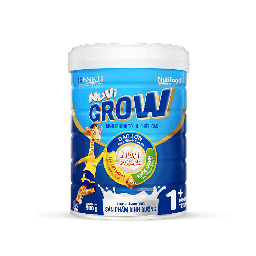 Sữa Bột Nuvi Grow Trên 1 Tuổi Lon 900g - Phát Triển Chiều Cao