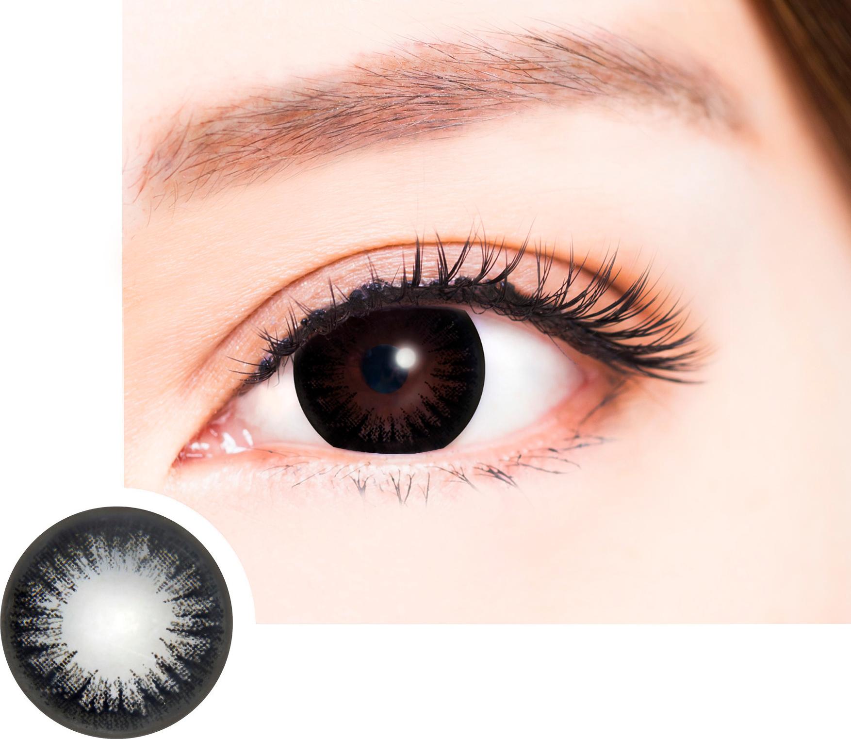 Kính Áp Tròng Australia Màu Đen 0 độ Mediclear 3 Tháng - Lens Màu Đen + Khay Đựng