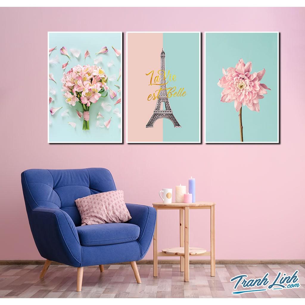Bộ 3 Tranh Canvas Treo Tường Trang Trí Nghệ Thuật