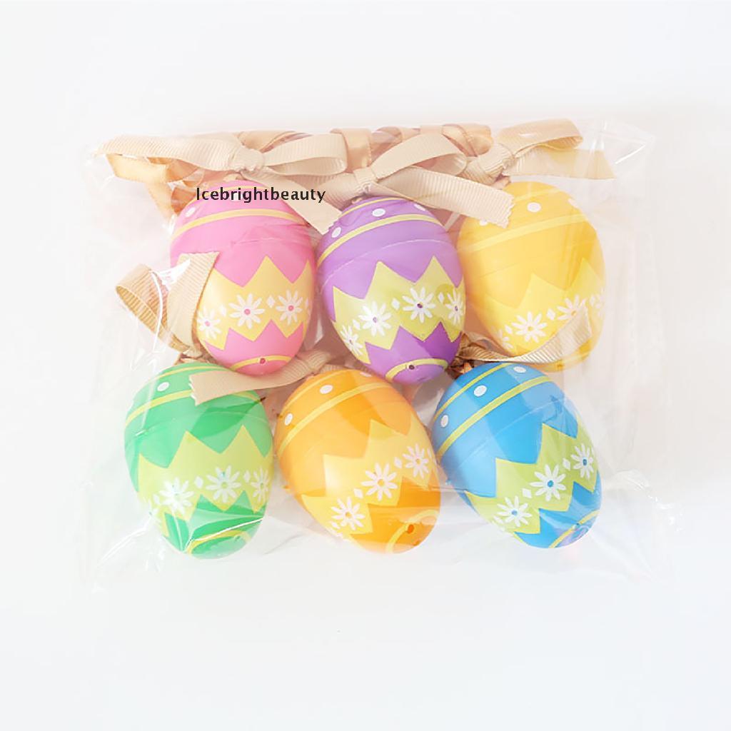 Icebrightbeauty 14 Pieces Colorful Easter Eggs Easter Hanging Ornaments Easter Hanging VN