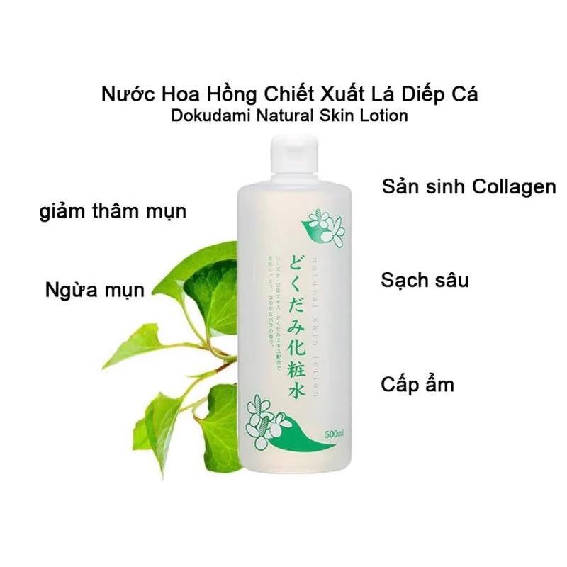 Nước Hoa Hồng Chiết Xuất Diếp Cá, Tía Tô Chinoshio Natural Skin Lotion 500ml