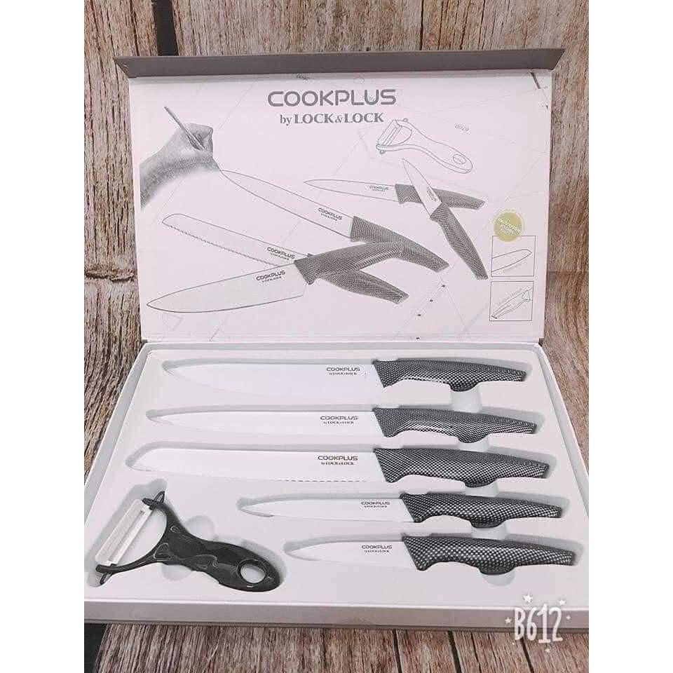 Bộ dao nhà bếp 6 món, bộ dao nhà bếp hợp kim thép phủ gốm ceramic