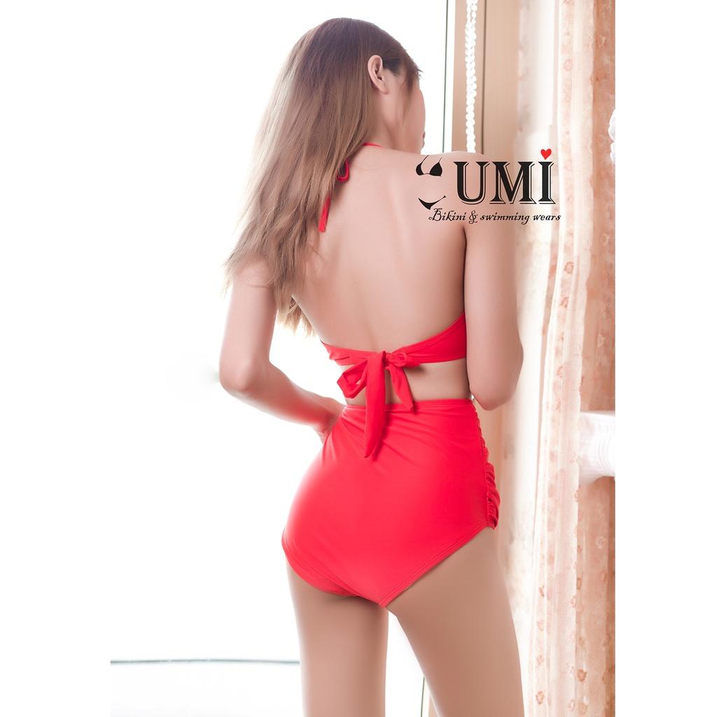 BIKINI 2 MẢNH ÁO GỌNG KHÔNG NƠ QUẦN CẠP CAO NHIỀU MÀU SẮC BIKINI UMI