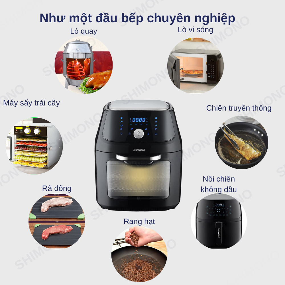 Nồi Chiên Không Dầu Shimono SM-AF1605T - Hàng Chính Hãng