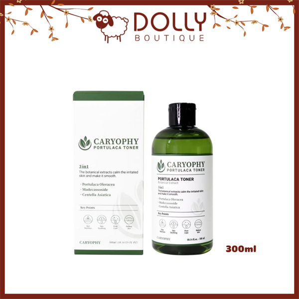 Nước Cân Bằng Cho Da Mụn Caryophy Portulaca Toner 300ml