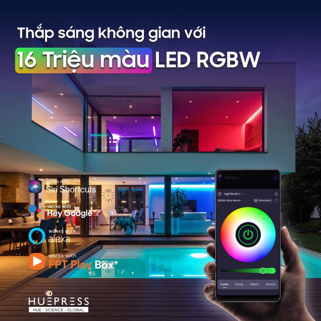 Bộ 2 sản phẩm bóng đèn LED tròn và dây thông minh HuePress Bulb L1 Wifi RGBCW Wifi control