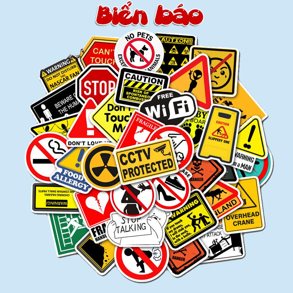 Sticker biển báo Cắt Sẵn Hình Dán Trang Trí Mũ Bảo Hiểm Laptop Điện Thoại Ván Trượt Sổ tay Notebook