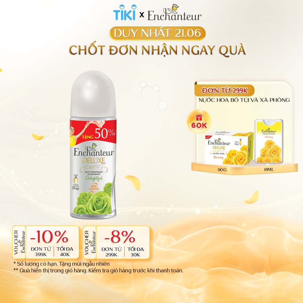 Lăn khử mùi nước hoa Enchanteur Charming/Sensation/Delightful 75ml