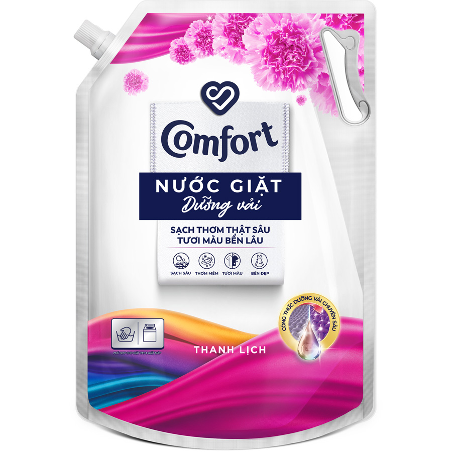 Nước Giặt Comfort Dưỡng Vải Đa Năng - Hương Thanh Lịch Túi 3.8KG