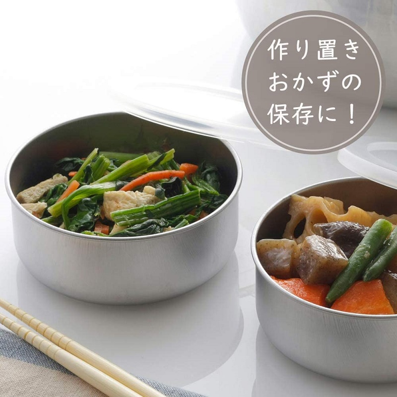 Hộp inox đựng thực phẩm có nắp đậy an toàn Echo - hàng nội địa Nhật Bản (#Made in Japan)