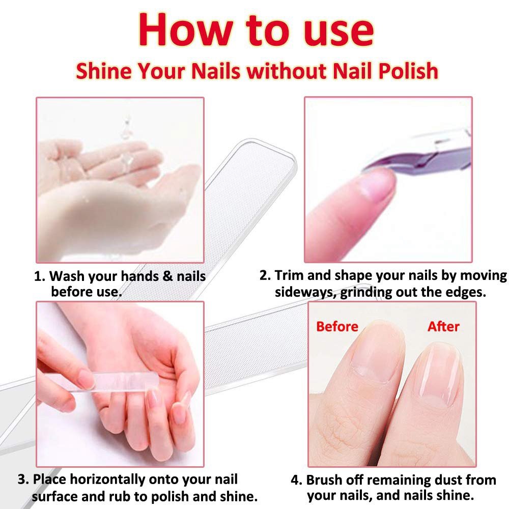 Dụng Cụ Dũa Móng Tay Bằng Kính Nano Chuyên Nghiệp 9Cm Kèm Hộp Đựng