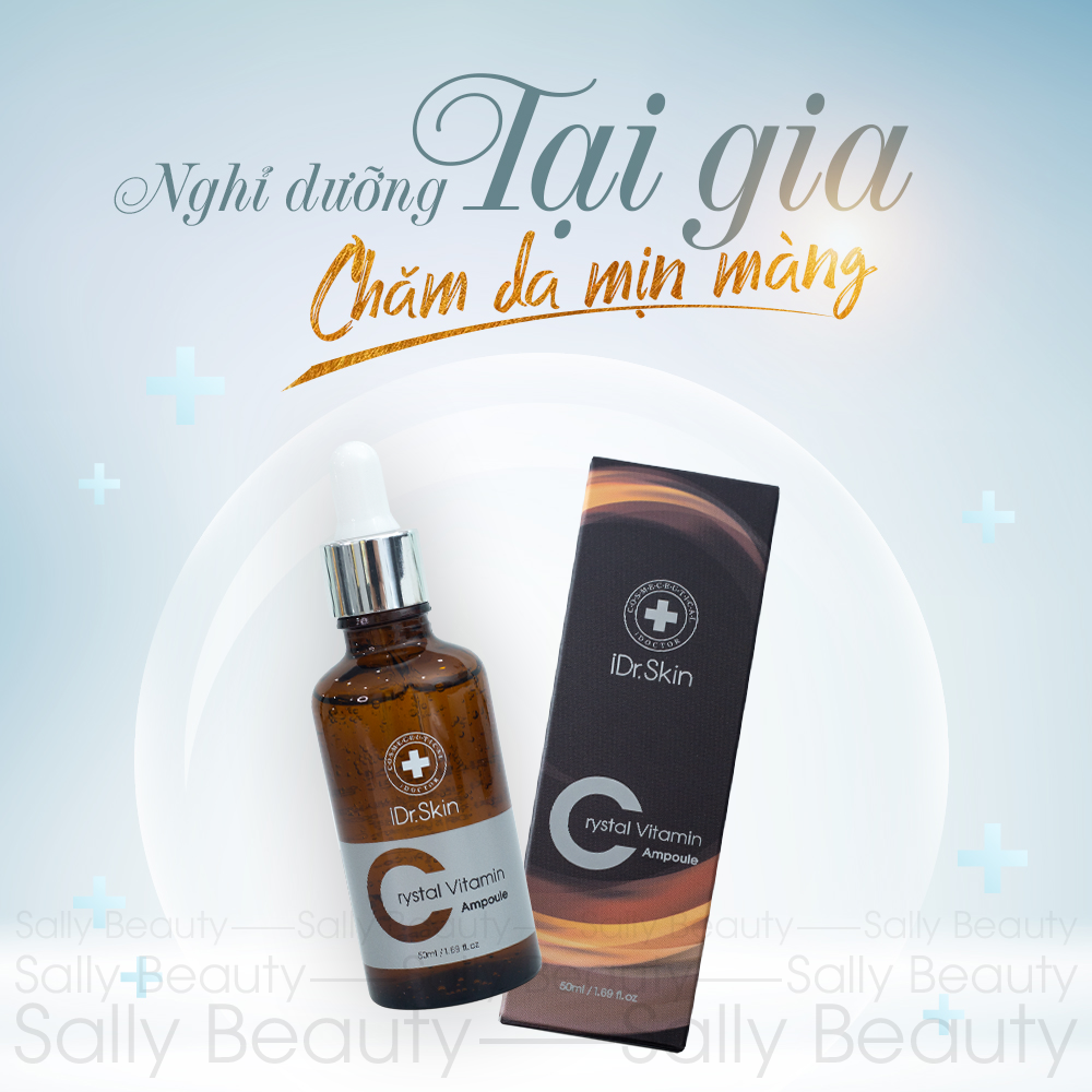 Tinh Chất Serum C Dưỡng Trắng Da Thương Hiệu iDr.Skin - CRYSTAL VITAMIN C AMPOULE SERUM. Tinh Chất Serum C Trắng Sáng - Nâng Tone Da Giúp Da Trắng Sáng Tự Nhiên. Xuất Xứ Hàn Quốc (50ml) Hàng Chính Hãng (50ml)