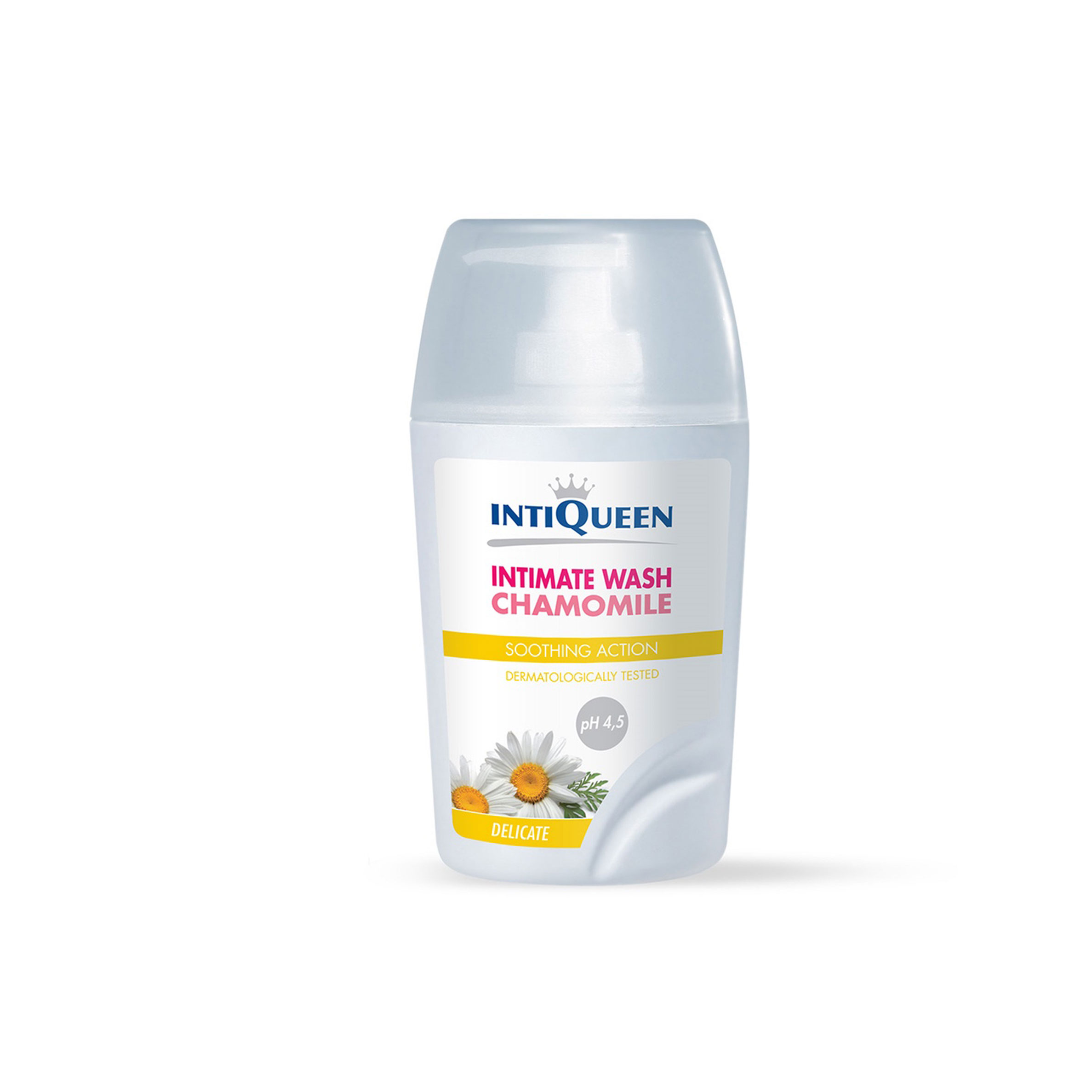 IntiQueen Intimate Wash Chamomile – Dung dịch vệ sinh phụ nữ chiết xuất hoa Cúc La Mã | Nhập khẩu Ý