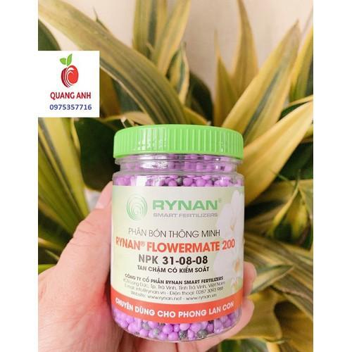 Phân tan chậm thông minh Rynan Flowermate 200 NPK 31-08-08 chuyên dùng cho phong lan cây cảnh