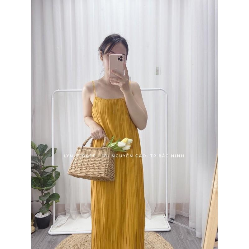 Váy 2 dây xếp ly h.hạnh