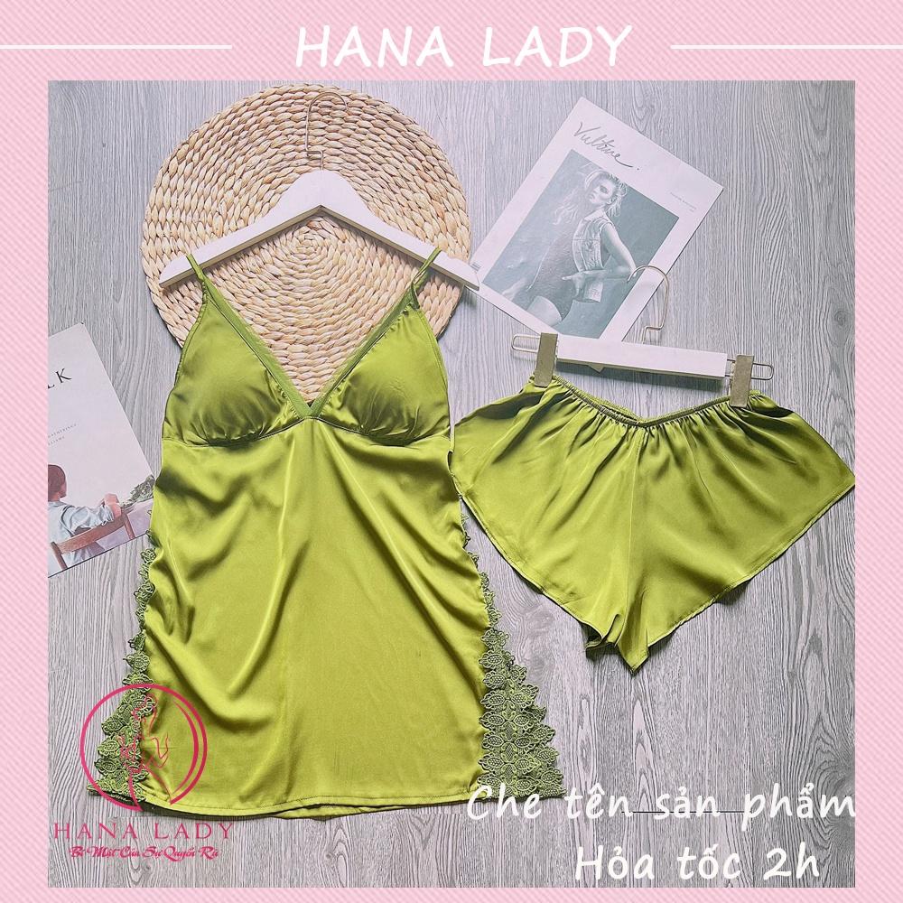 Váy ngủ lụa - Đầm ngủ 2 dây khiêu gợi mặc nhà cao cấp VN340