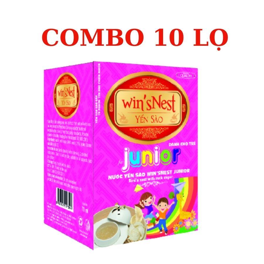 Combo 10 lọ Nước yến sào win'sNest Junior 12% ( 70ml /lọ) kèm túi xách