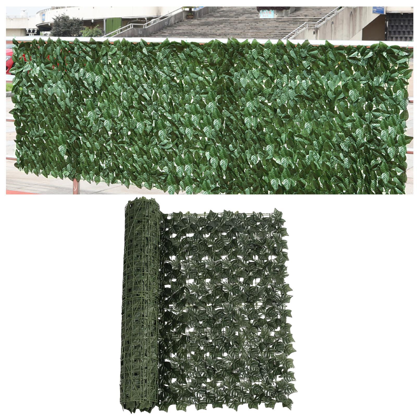 Faux Ivy Vine Leaf Privacy Screen Garden Green Leaf Privacy Fence Screen Artificial Ivy Privacy Fence for Wedding Bar Party Backdrop Patio