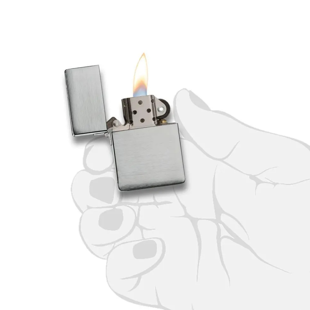 Zippo 1935 Replica Brushed Chrome - Phiên Bản Tái Bản Năm 1935 - Bật Lửa Chống Gió Chính Hãng Mỹ