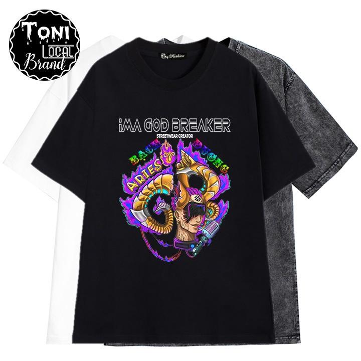 ÁO THUN Tay Lỡ Bạch Dương Local Brand Unisex Cotton 100 Form Rộng Nam Nữ