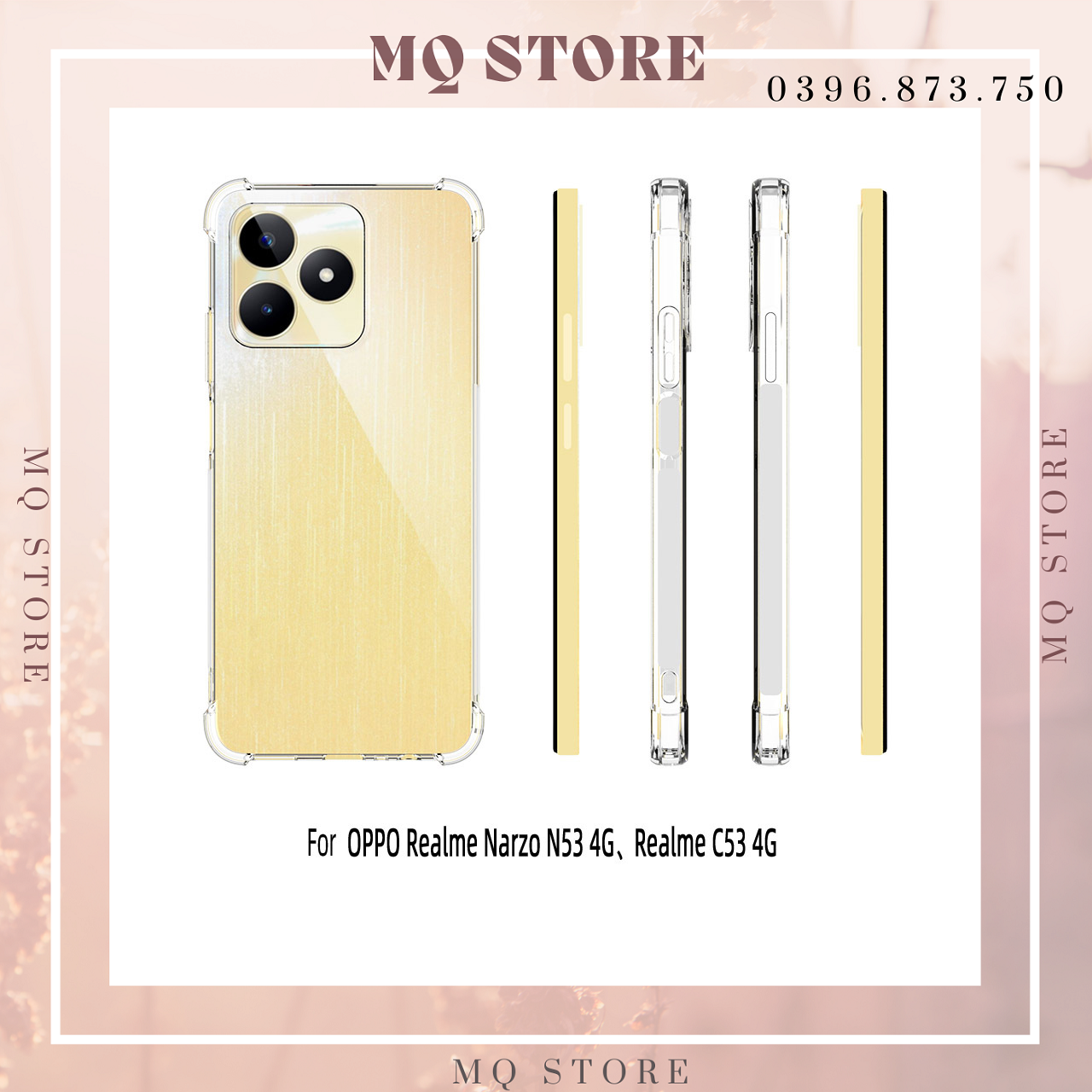 Ốp lưng cho Realme C53 dẻo trong TPU chống sốc 4 góc cạnh, bảo vệ camera