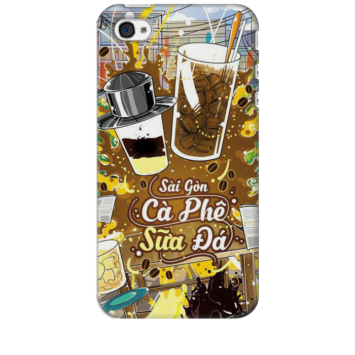 Ốp lưng dành cho điện thoại IPHONE 4 Hình Sài Gòn Cafe Sữa Đá - Hàng chính hãng
