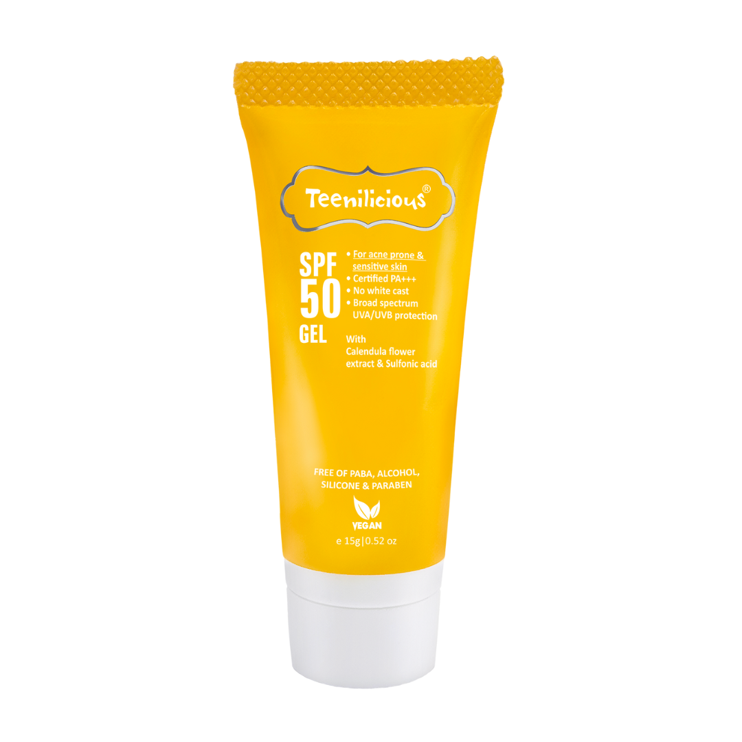 [Mini size] Kem Chống Nắng Teenilicious SPF 50 Gel PA+++ Mỏng Nhẹ Giúp Kiềm Dầu Dành Cho Da Dầu Mụn - 15g