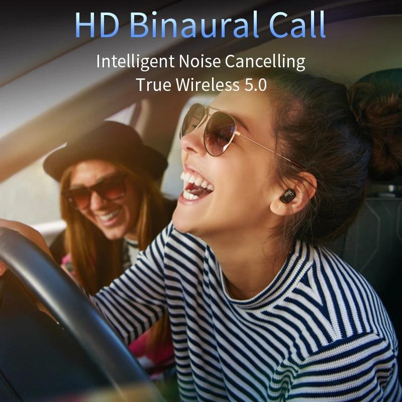 Không Dây TWS Tai Nghe Tai Nghe Bluetooth 5.0 Thể Thao Tai Nghe Chống Thấm Nước Loại Bỏ Tiếng Ồn Tai Nghe Nhét Tai Xiaomi Redmi Lenovo Pk A6S