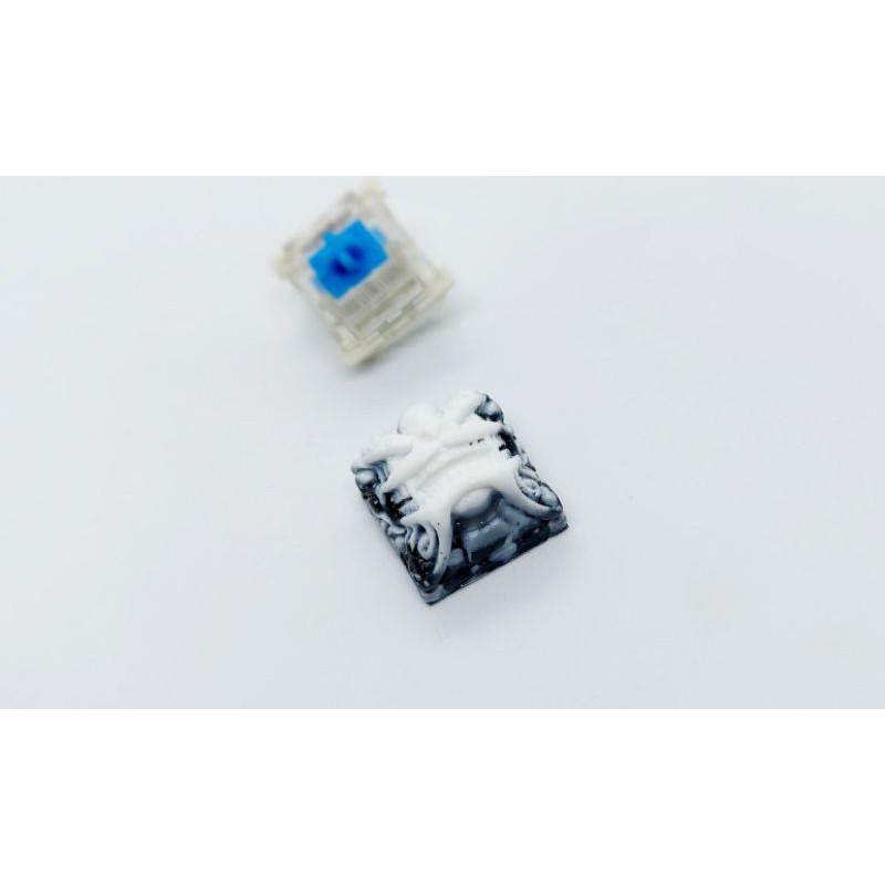 Keycap Shishi Clone tone trắng đen trang trí bàn phím cơ gaming