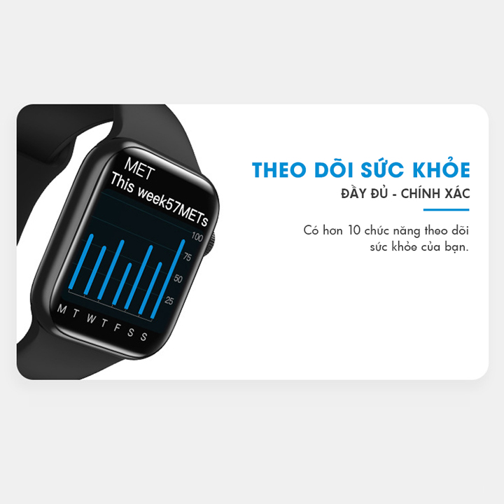 Đồng hồ thông minh Hw16 màn hình siêu sắc nét IPS 1.72 , thay hình nền tùy ý , nghe gọi trực tiếp , chống nước , pin trâu 3-5 ngày