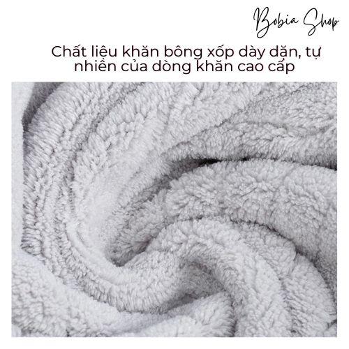 Khăn mặt, Khăn lau đầu lông cừu san hô vân kẻ sọc siêu dày, siêu mềm mịn cho da của gia đình 35x75cm