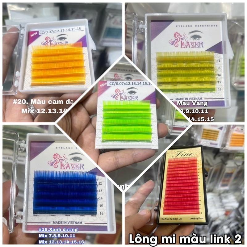 Lông mi màu 0.07 mix size