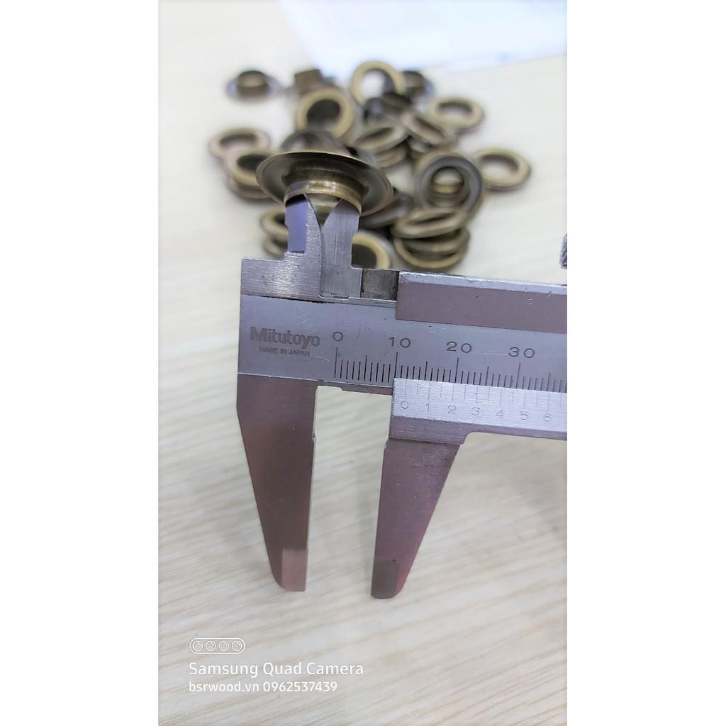 Khoen ore 12mm Khoen mắt cáo 12ly Thau không gỉ Khuy mắt cáo bấm vải Túi 100 cái Màu đồng / Màu đen