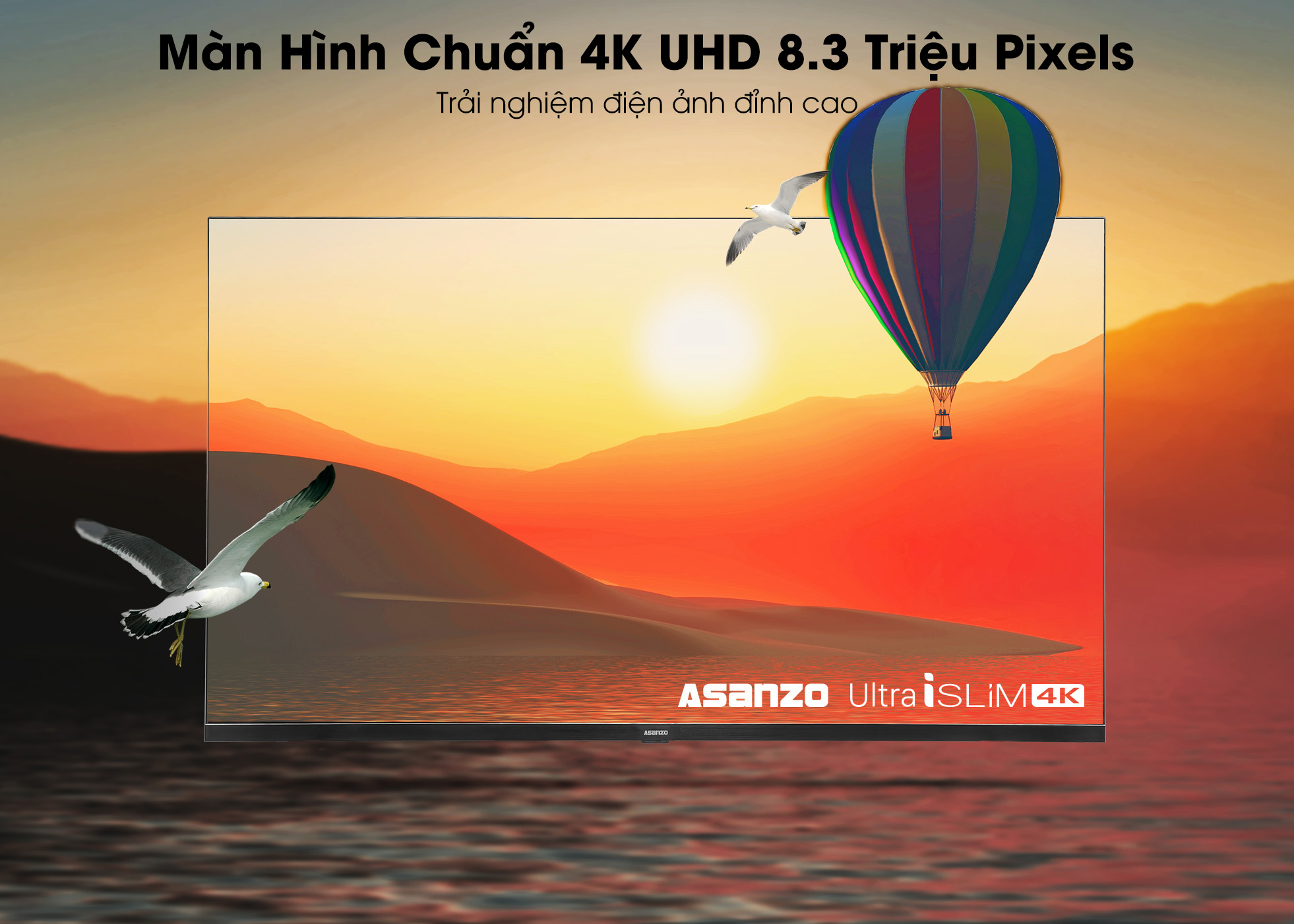 Smart Tivi 4K Asanzo Ultra iSLIM 50U72 50 inch - Hàng chính hãng