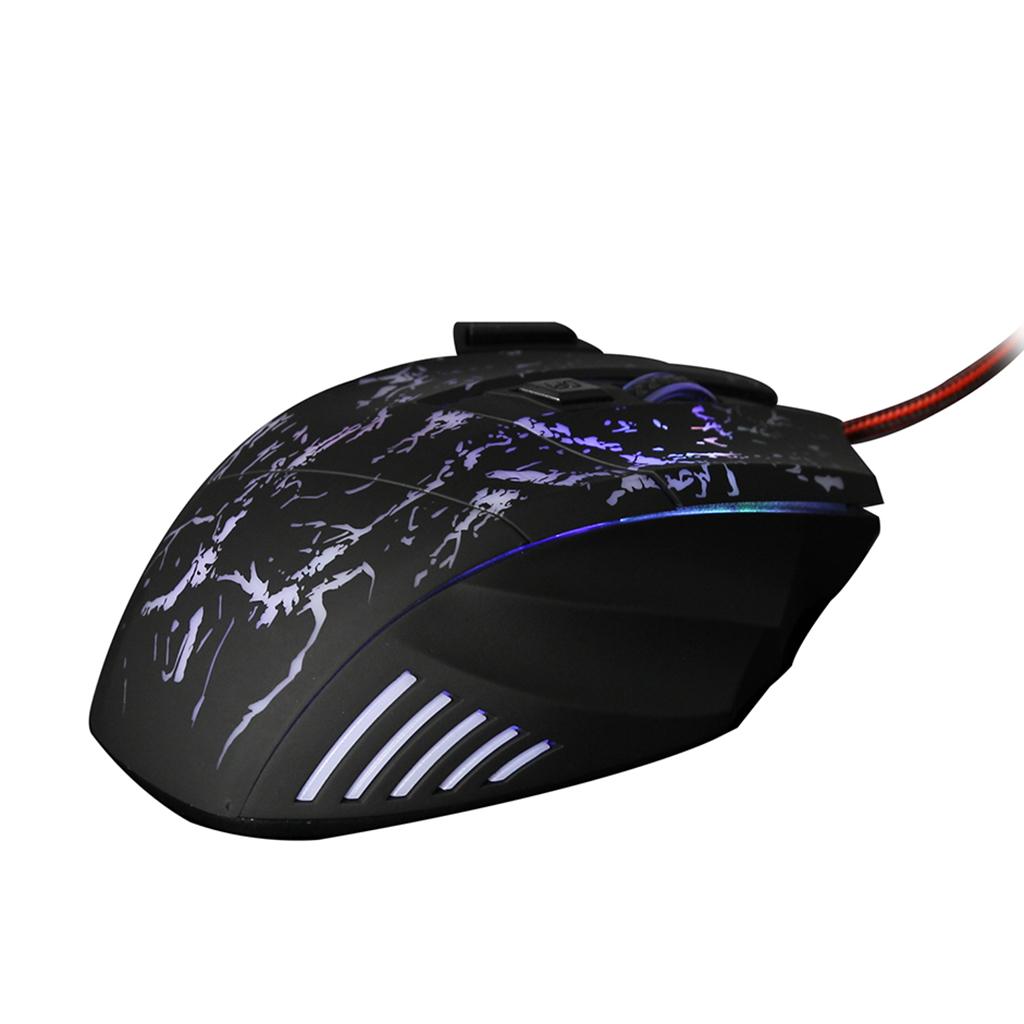 5500 DPI 7 Keys Button LED Optical USB Wired Gaming Mouse Mice for