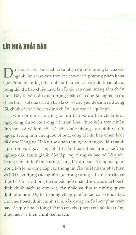 Dự Báo Và Khoa Học Dự Báo (Sách chuyên khảo)