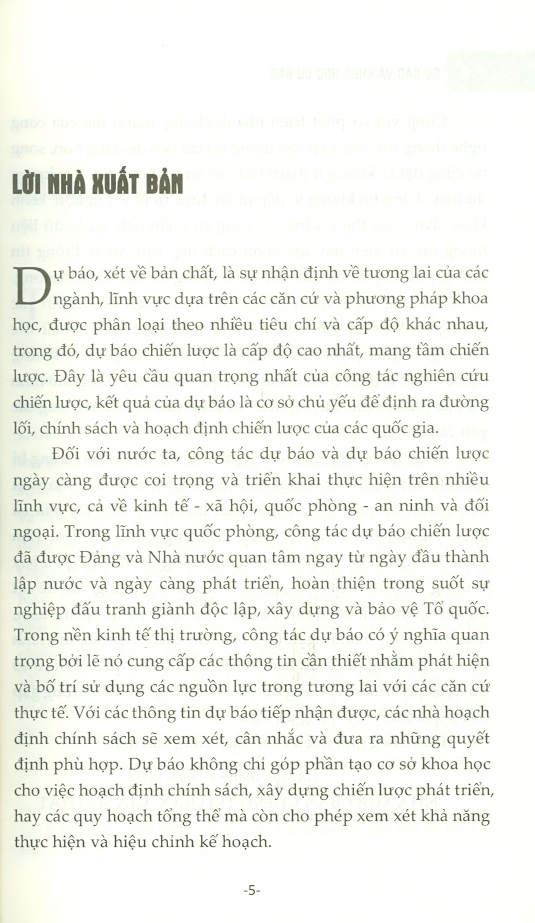 Dự Báo Và Khoa Học Dự Báo (Sách chuyên khảo)